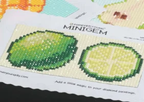 Minigem®: Lime Duo 5' X 3' 5D DIY Resin Square Diamond Painting Kit - Zesty Citrus-Themed Mosaic for Home Decor & Gifts view 5