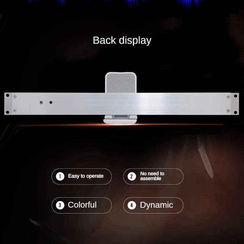 صف مزدوج 1U خزانة الصوت الموسيقى إيقاع مستوى المؤشر ضوء LED الطيف متر USB تحريض الصوت المنشط