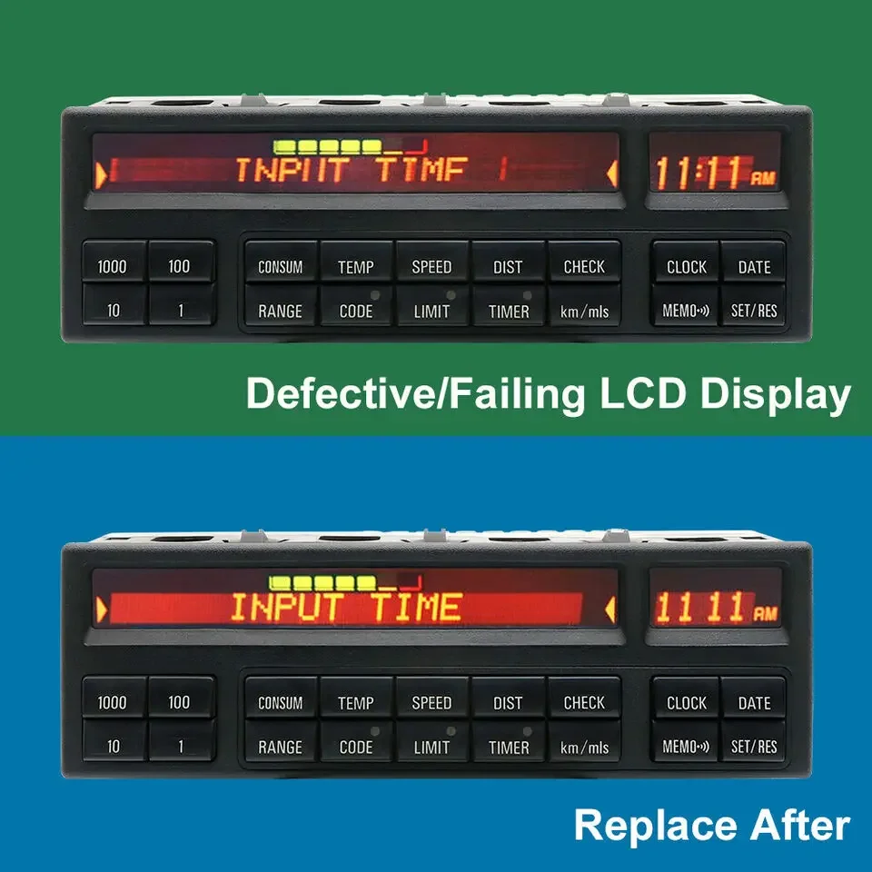 Dashboard LCD Display for BMW E31 8-Series 18 Button On-board Computer Pixel Repair