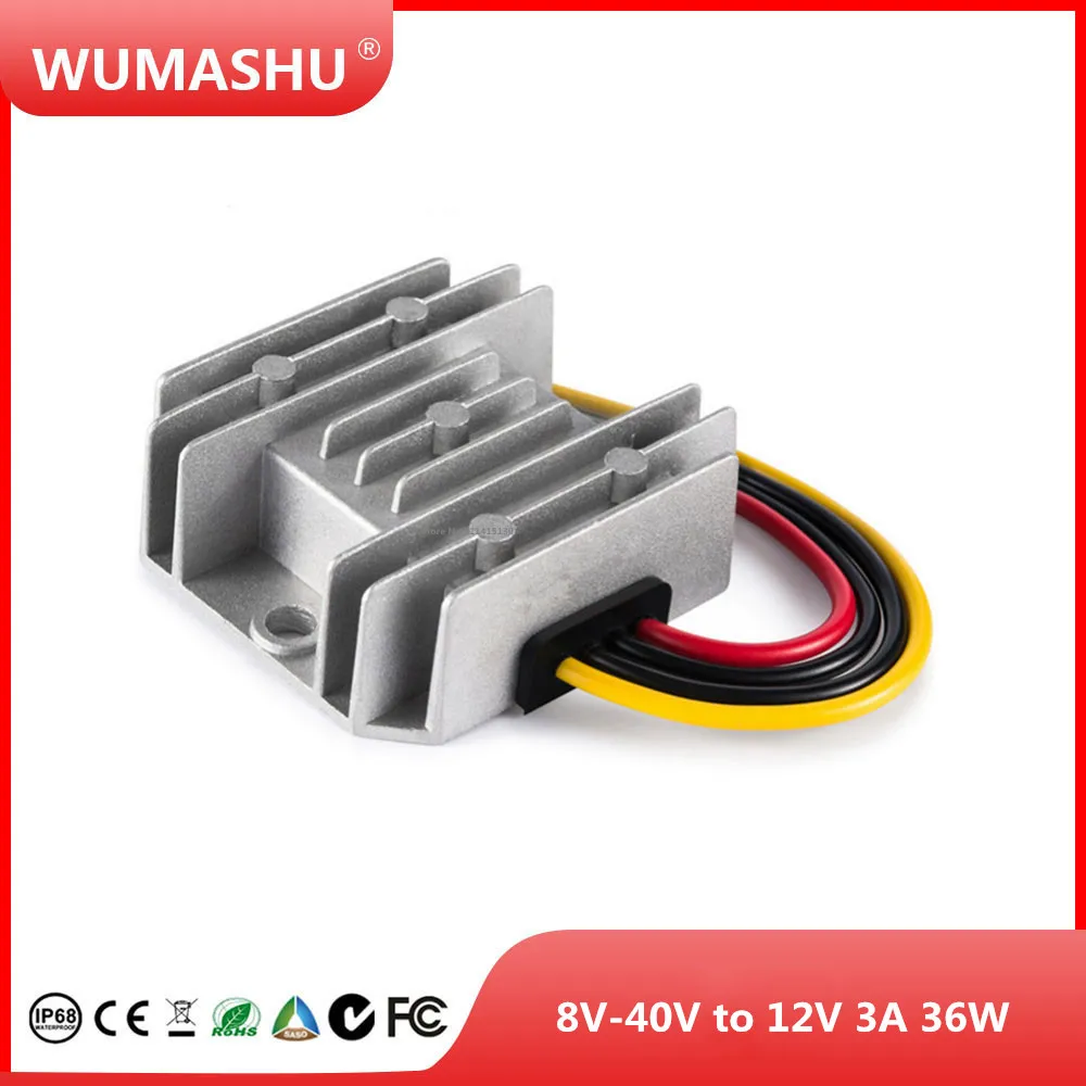 8V-40V a 12V 3A 36W DC DC convertitore stabilizzatore trasformatore regolatore Step Up Down modulo di tensione alimentatore per LED auto solare