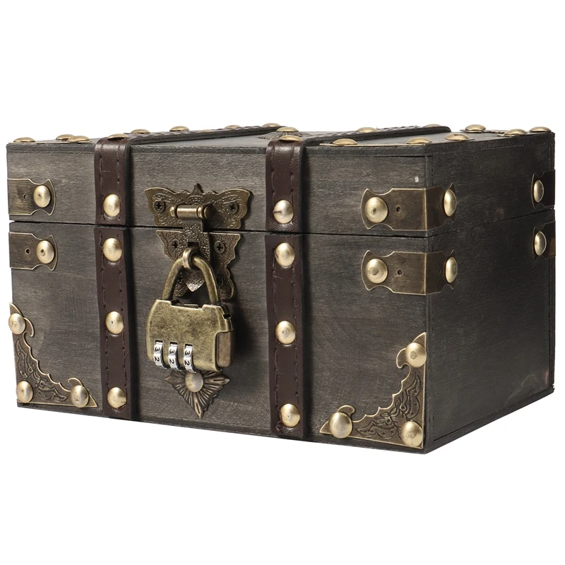 Деревянный ящик для хранения в европейском стиле в стиле ретро, домашний ящик для хранения, украшение деревянной коробки, реквизит для побега в комнате