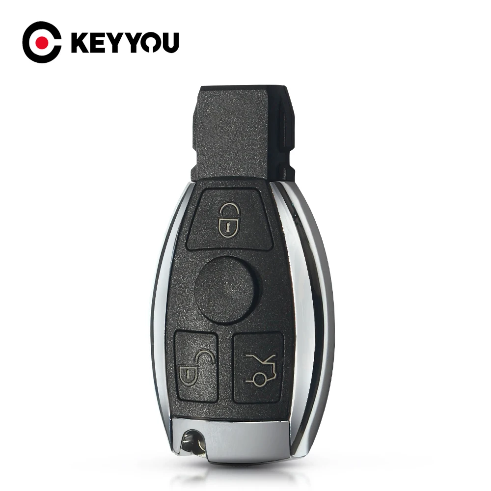 KEYYOU Smart Remote Key Shell Fob For Mercedes Benz Year 2000+ NEC and BGA Style 3 Buttons Key Case