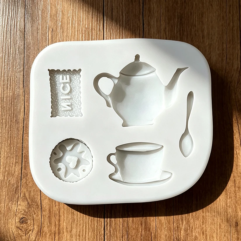 Kekse Kaffee Teekanne Silikon Zuckerform Schokolade Cupcake Backen Fondant Kuchen Dekorationswerkzeuge – Detail 5