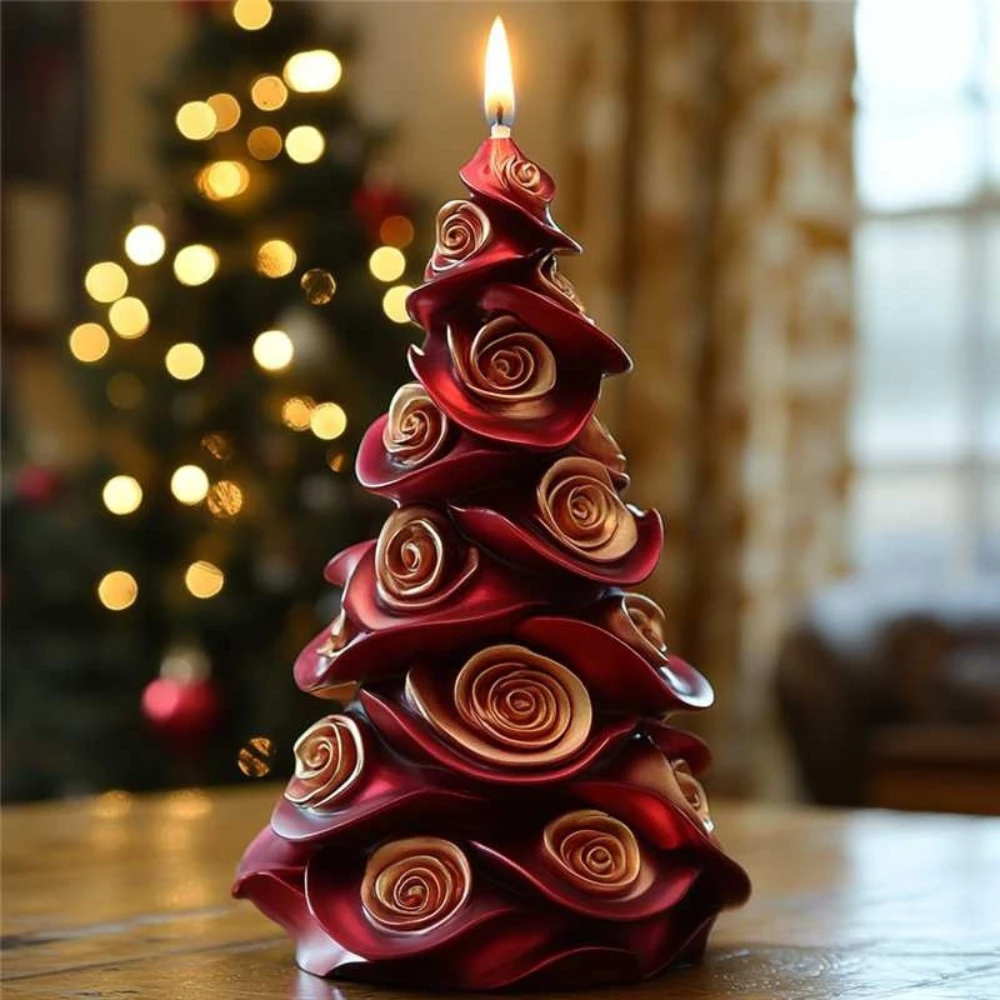 New Rose Christmas Tree Candle - đánh giá và giá Candle Making Kit Xmas
