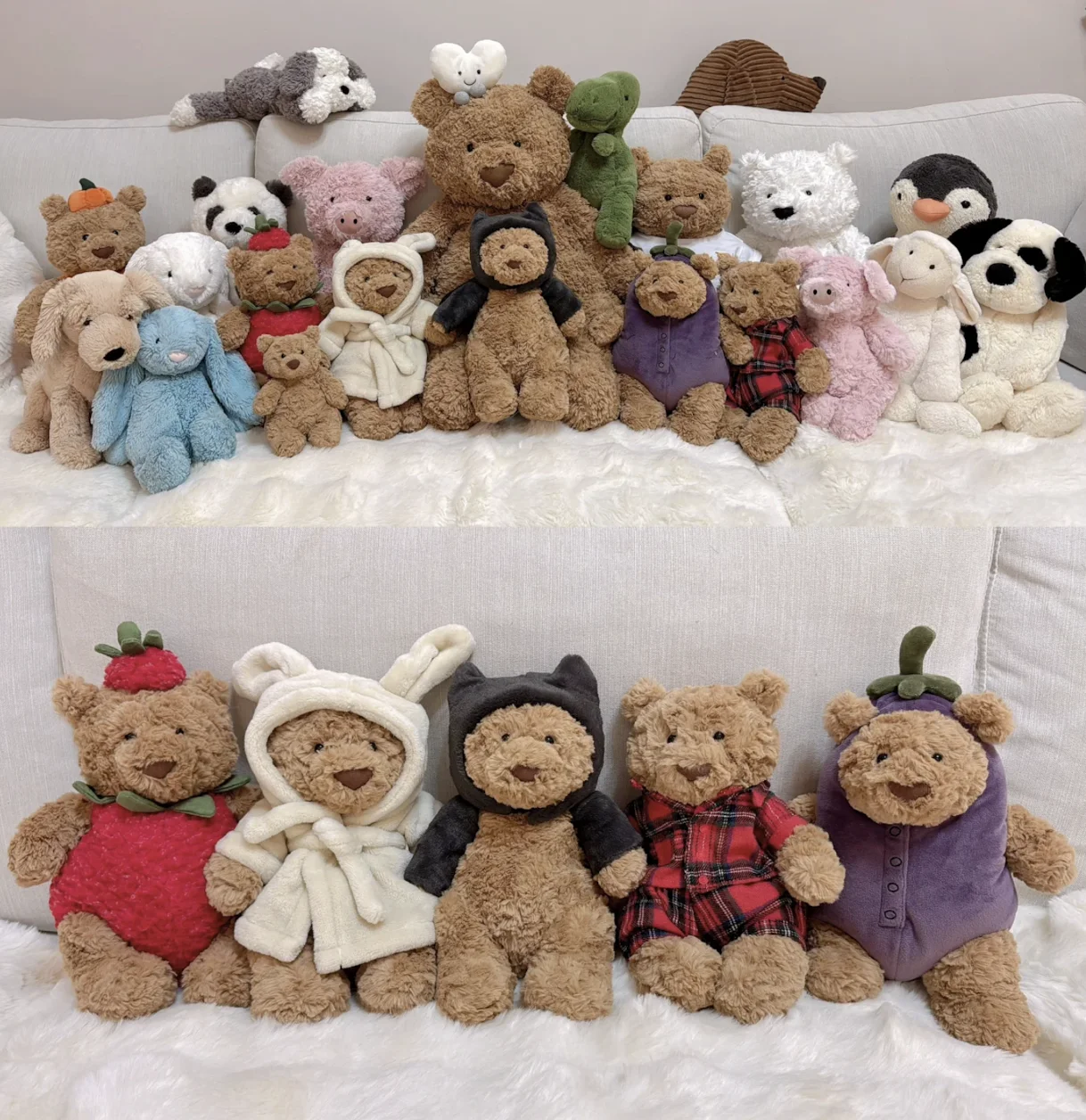 جيليكات بارثولوميو الدب مع رداء حمام حيوان محشو، 10 بوصات - دمية دب قطيفة - ناعمة وقابلة للعناق - هدية كلاسيكية للأطفال