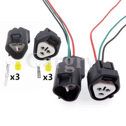 1 Set 3P 6188-0099 6189-0179 AC Assembly Car Headlight Socket Automotive Fog Lamp Wiring Harness Plug For Toyota Corolla Camry