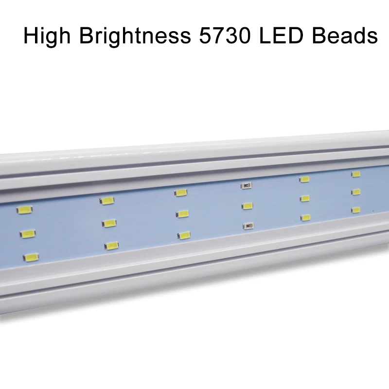 Luz LED Superfina para acuario, iluminación para cultivo de plantas acuáticas, impermeable, lámpara de Clip brillante, azul, 18-75cm, 220v