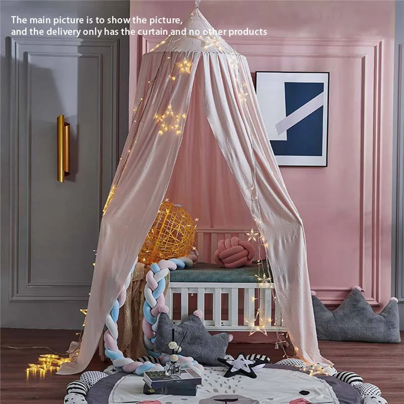 

FRIHA-Mosquito Net For Baby Kids, Princess Dome Dream Castle Baby Bedding Room Castle Play Tent Hanging House Reading Corner
