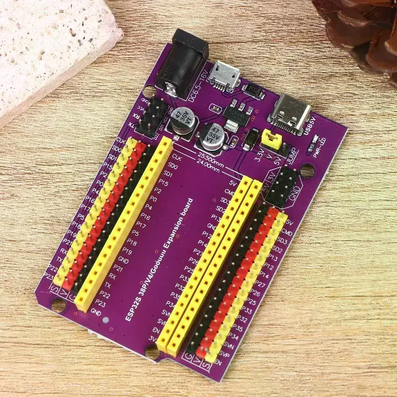 ESP32/ESP32-S Development Extension Board 38-Pin With Triple Power Input (Type-C/Micro USB/DC) For Stable DIY Applications