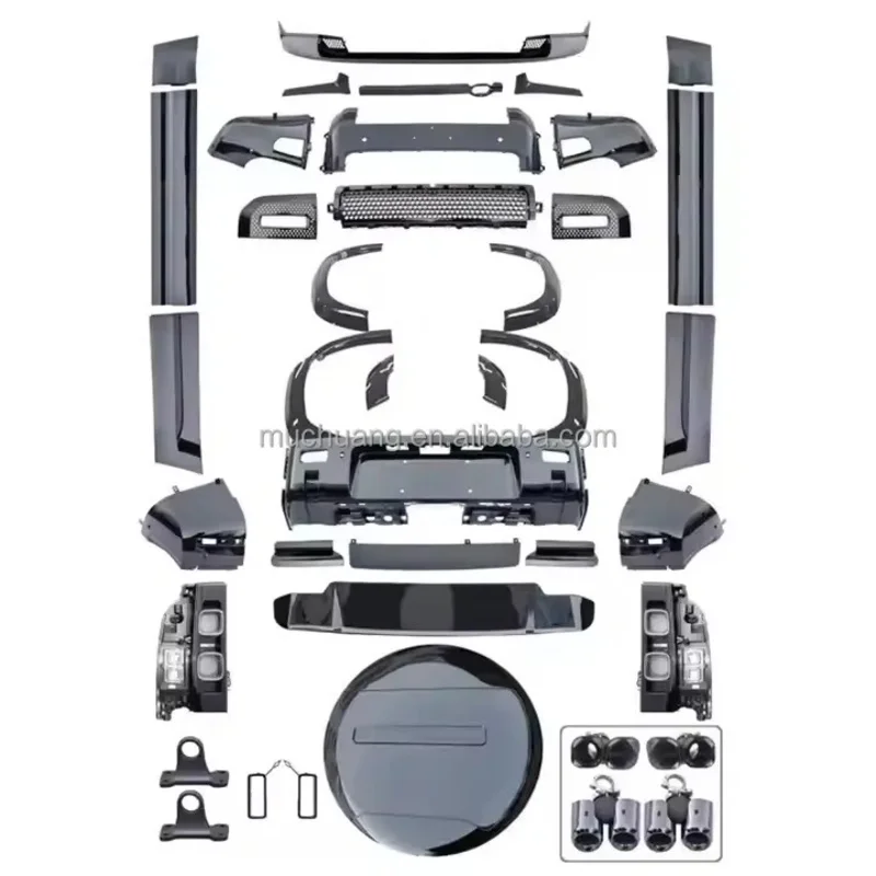 

Высококачественный черный комплект бампера из АБС-пластика для Lan/d Ro/ver Defender L663 2020, внешние детали Obsidian, большая модернизация тюнинга объемного звучания