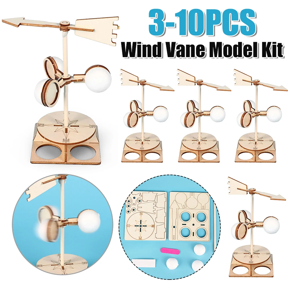 

Kids Children Wind Vane Model Kit DIY Direction Experiment Kit Student School Technology Scientific Educational Toys