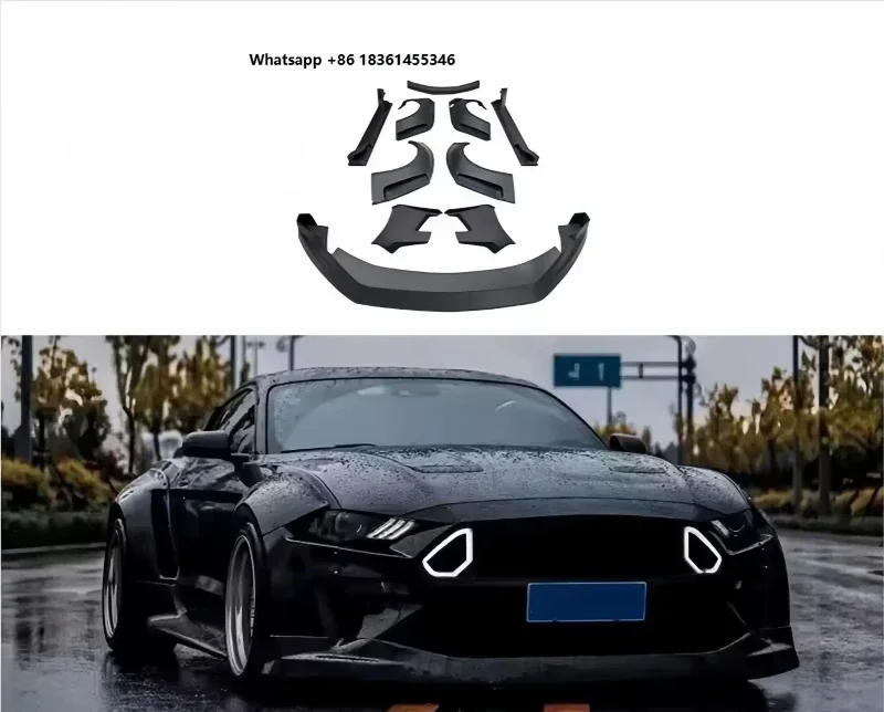

For 18-up Mustang Upgrading with Wide-body Large-bumper Body Kit and Exterior Accessories Modification. Suitable