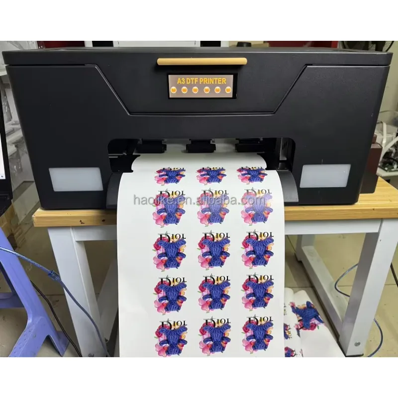 XP600 Pink UV DTF Printer New Desktop Double Sided Roll To Roll 30cm UV Ink For Tumbler Wraps