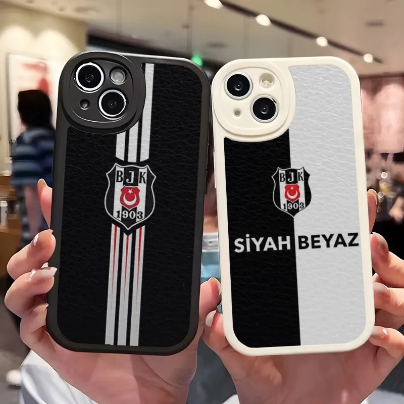 

Fashion Besiktas BJK Phone Case For Apple Iphone 14 Pro Max 11 13 12 Mini X Xr Xs 7 6 8 Puls Se Lambskin Silicone Cover