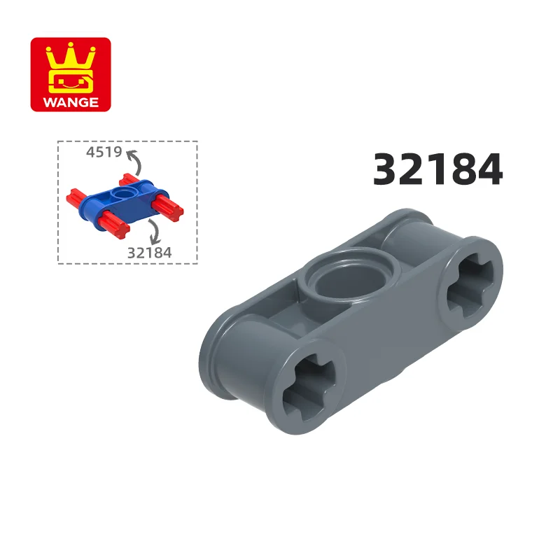 Wange 32184 100g/172PCS 1 + 2 Hole Axle and Pin Connector Block Moc Accessories Compatible with Brick Children's Toy Assembly