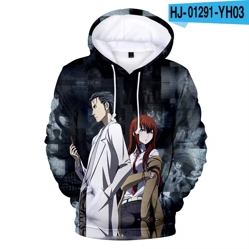 Hot Game Steins Gate 3D Print Hoodies Men Women Outdoor Oversized Hoodie Pullovers Hooded Sweatshirt Tracksuit Coat Kid Clothing