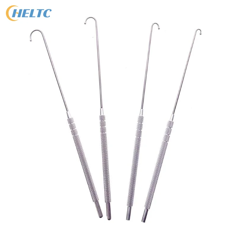 Silver Pet Spay Snook Hook Animal Ovaries Removal Hook Vet Ovariectomy Dogs Cats Surgical Instrument Ball Type 6mm 8mm 10mm 12mm