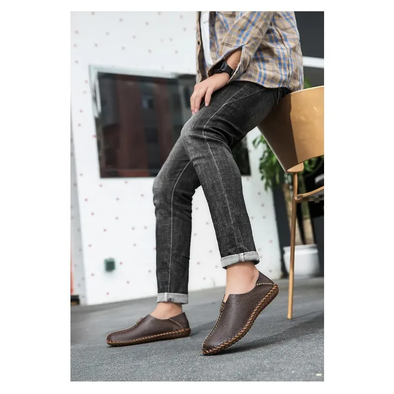 

Autumn Wide Width Women Shoes Genuine Leather Ballet Flats Women's White Loafers Driving Moccasins Ladies Shoes For Foot Bones