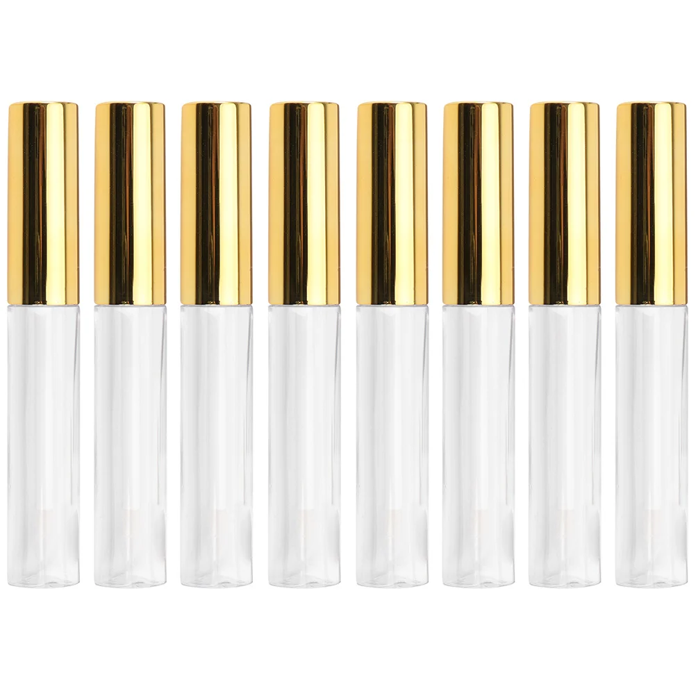 8pcs Empty Gloss Bottles Lightweight Mini Lipstick Containers For Travel Refillable Lip Color Tubes Diy Lip Glazes Holders