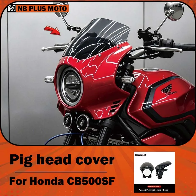 【Premium】For Honda CB500SF Super Four retro-style pig-head-shaped front fairing and air ducting kit