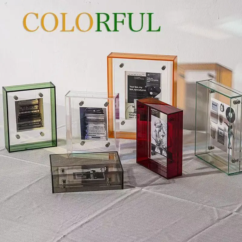 Acrylic Photo Frame Double-sided Transparent Photo Mounting Calligraphy Display Stand Poster Frame DIY Display Stand Home Decor