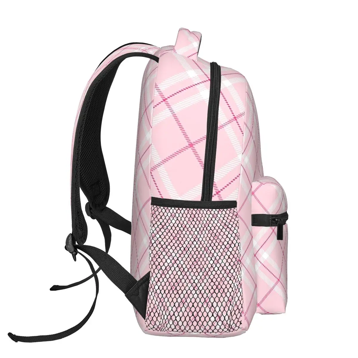 Blush Pink Plaid Pattern zaini ragazzi ragazze Bookbag bambini borse da scuola Cartoon Laptop zaino borsa a tracolla grande capacità