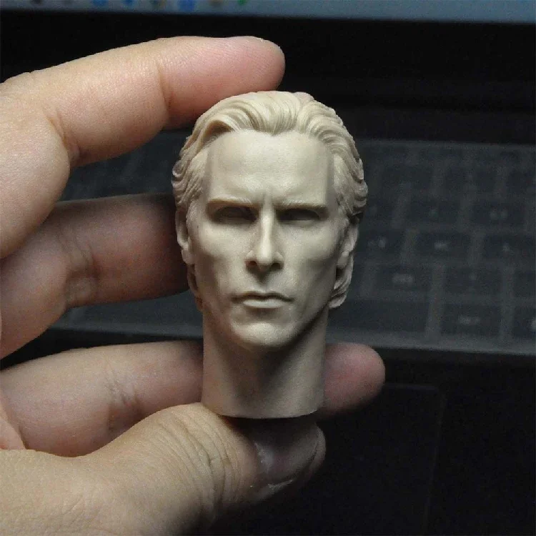 1/6 Die Cast Resin Figure Model Assembly Kit Christian Bale Head Carving (55mm) Unpainted Free Shipping