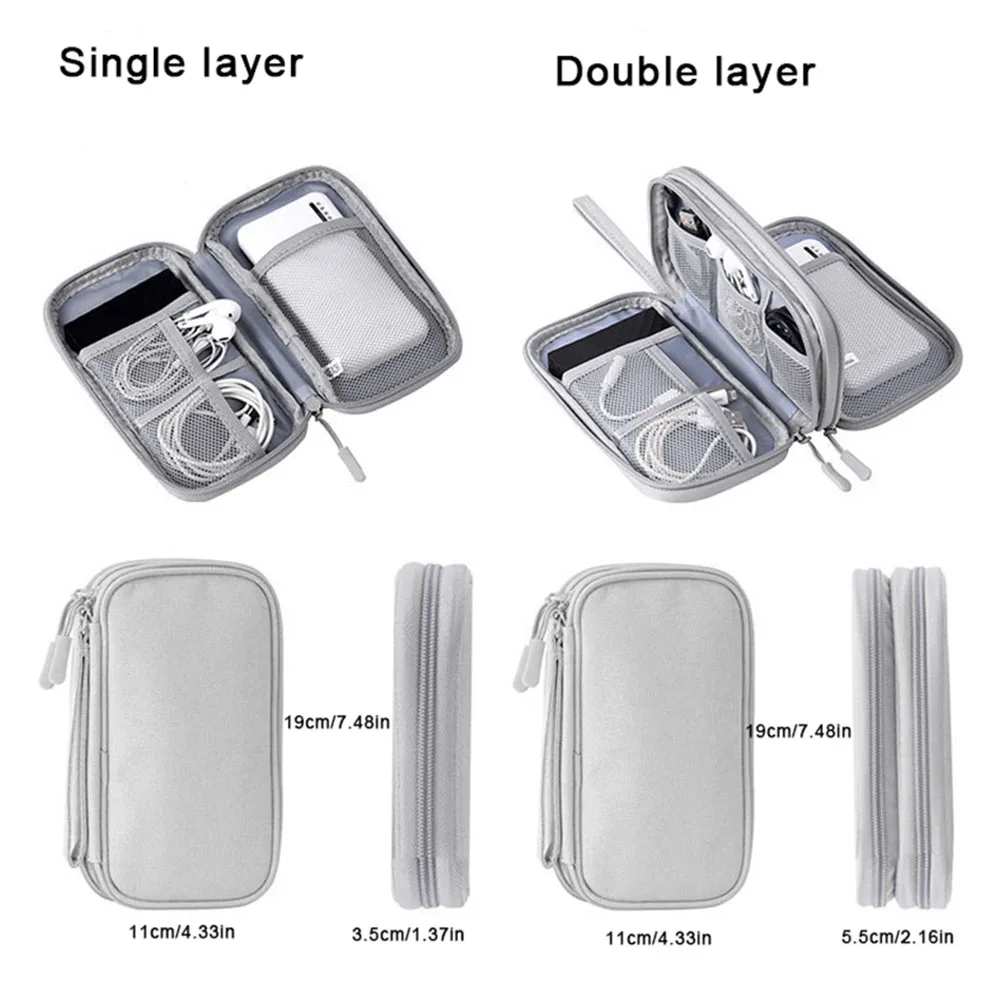 1PCS Travel Organizer Portable Digital Product Storage Bag USB Data Cable Organizer Headset Charging Treasure Box Bag