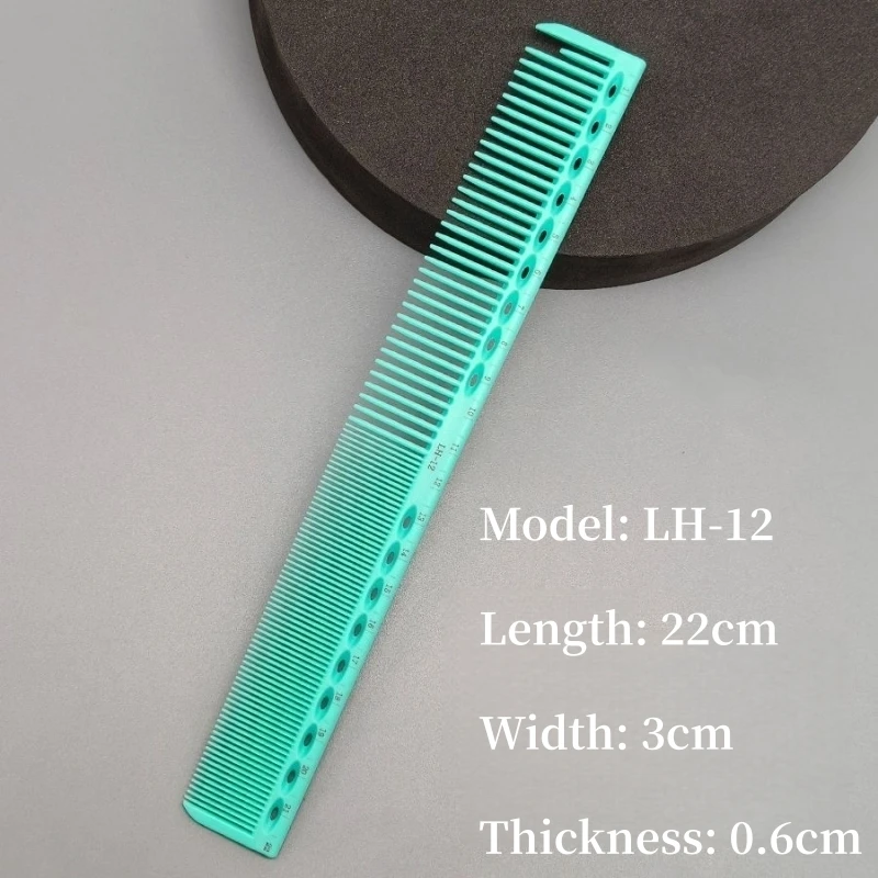 Haar Schneiden Kamm Mit Skala Cyan Gelb Lineal Haarschnitt Kämme Friseur Friseur Haarbürste Salon Styling Werkzeuge Y0521 – Detail 20