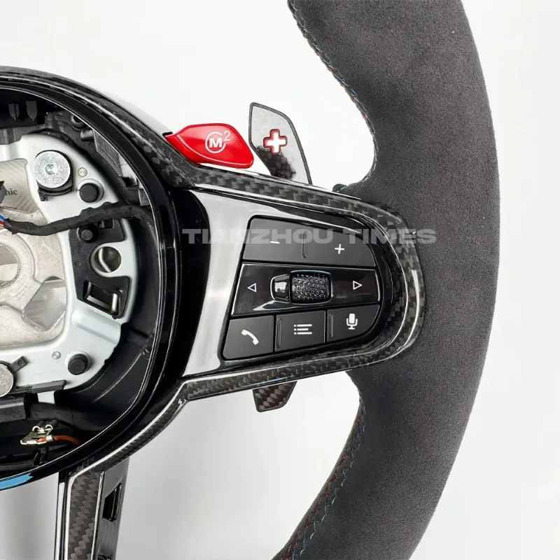 Series M240i G42 G20 330i Lci G22 540i G30 M550i G11 G12 G15 G16 X3 G01 X5 G05 Alcantara Heated Led Steering Wheel view 4