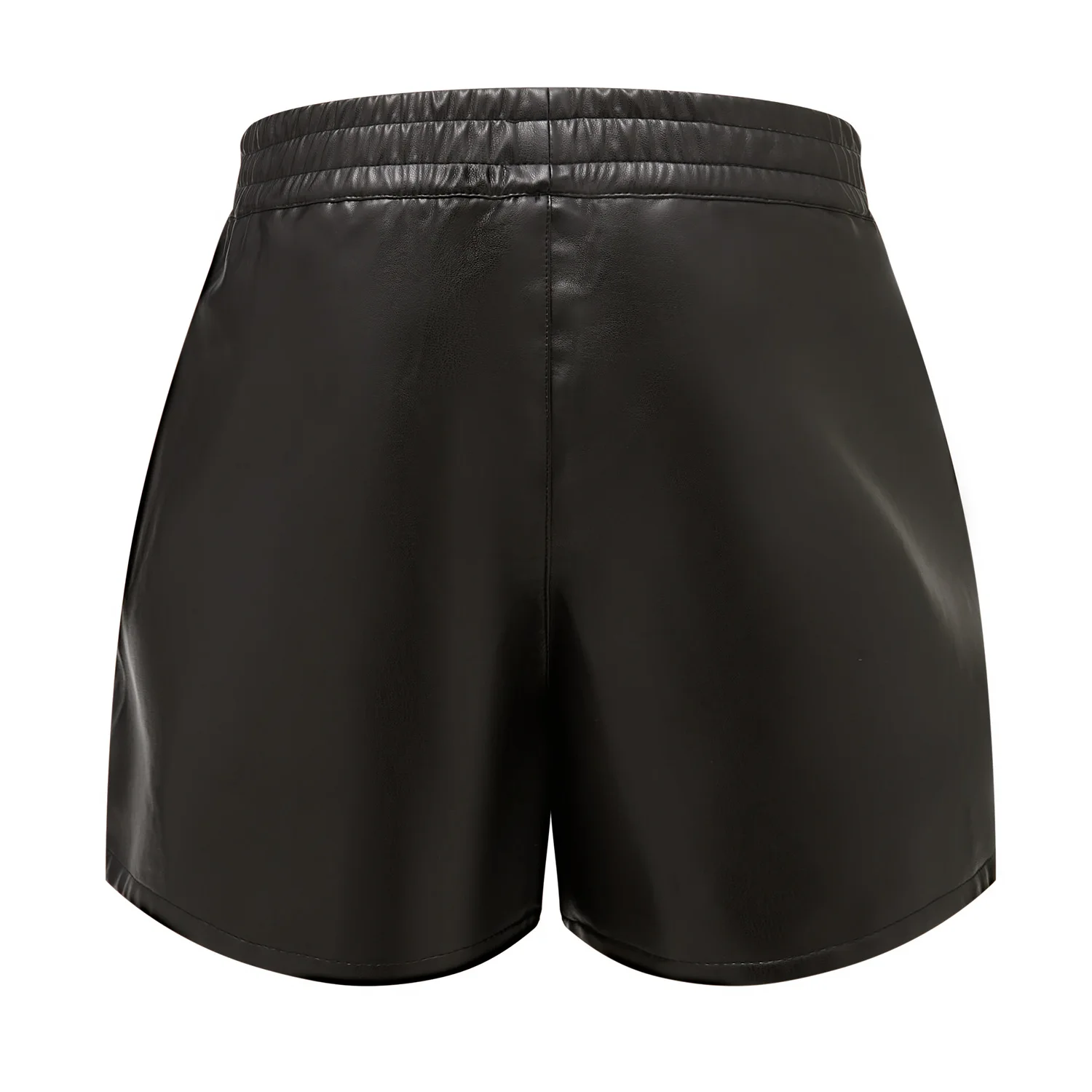 2022 Dames Eenvoudige Pu Lederen Shorts Casual Losse Vrouwen Shorts Bottoms