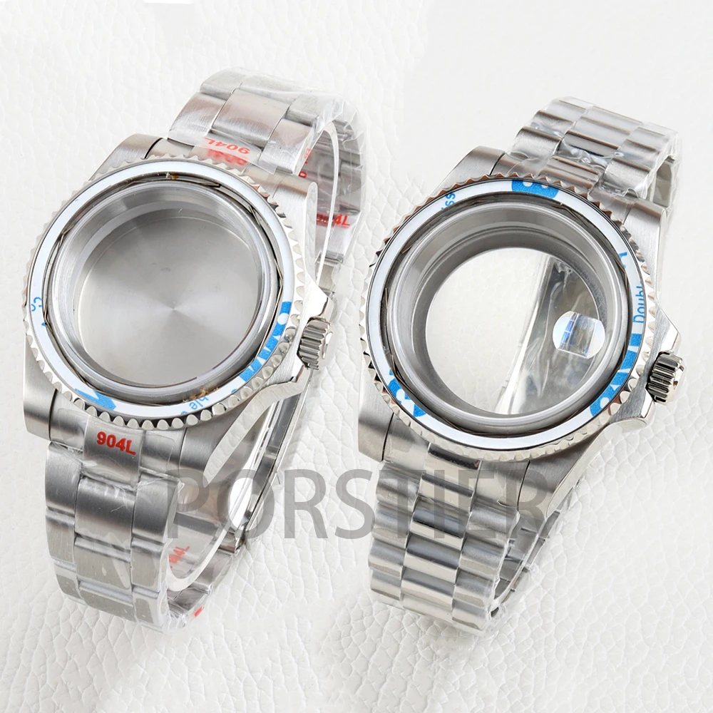 

40mm NH35 Watch Case No Bezel Sapphire for Seiko MH34 NH35 NH36 NH38 Movement Presidential/Oyster/Jubilee Bracelet