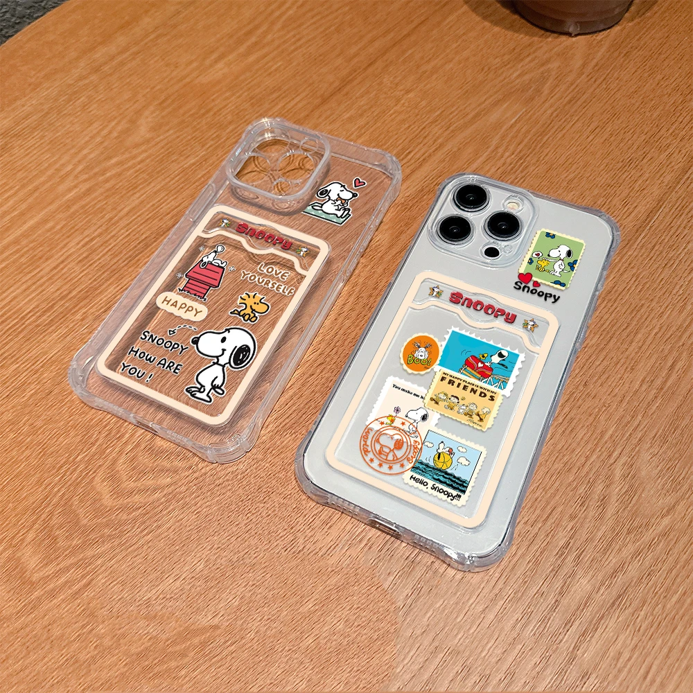 Funda con dibujos de perro para iPhone, carcasa con soporte para tarjeta, para modelos 16, 15, 14, 13, 12, 11 Mini Pro Max, X, XR, XSMax, 7, 8 Plus,