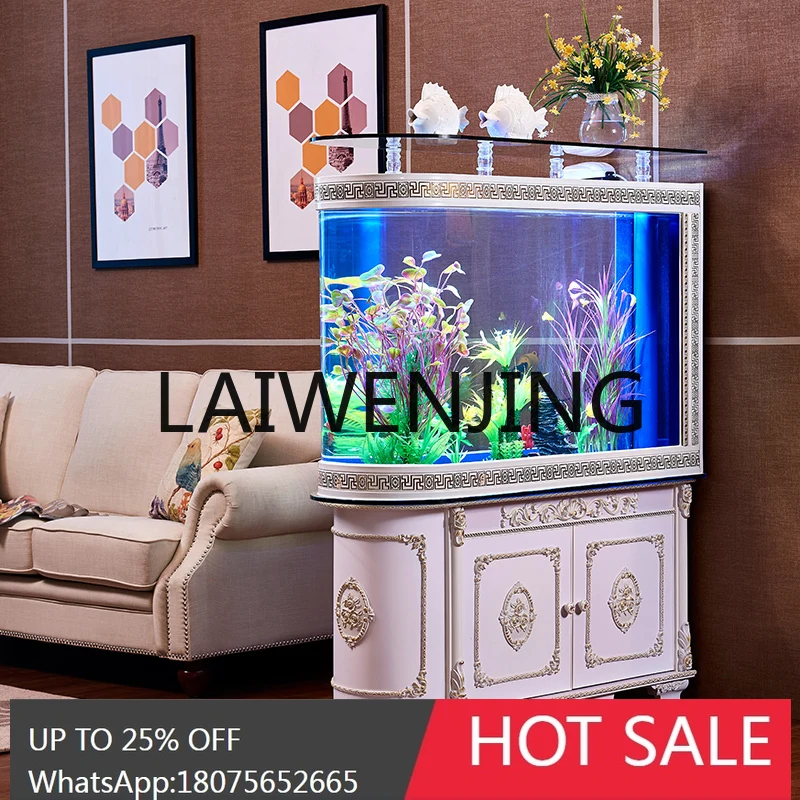 

European-Style Bullet Fish Tank Aquarium Living Room Large and Medium-Sized Glass Ecological Change Water Bottom Filter