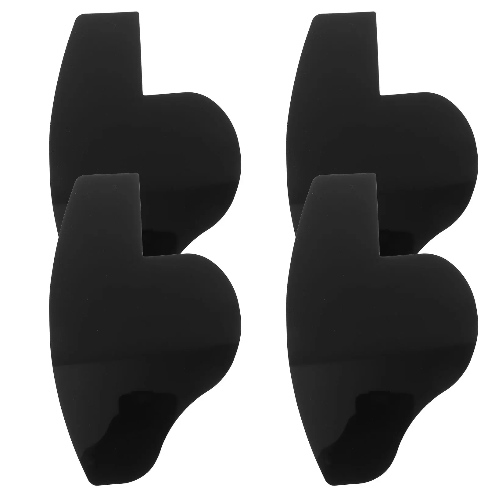 

4 pcs Hairline Enhancing Card Black PVC Beard Shaping Tool for Men Hairline Design Template Stencil Practical Durable