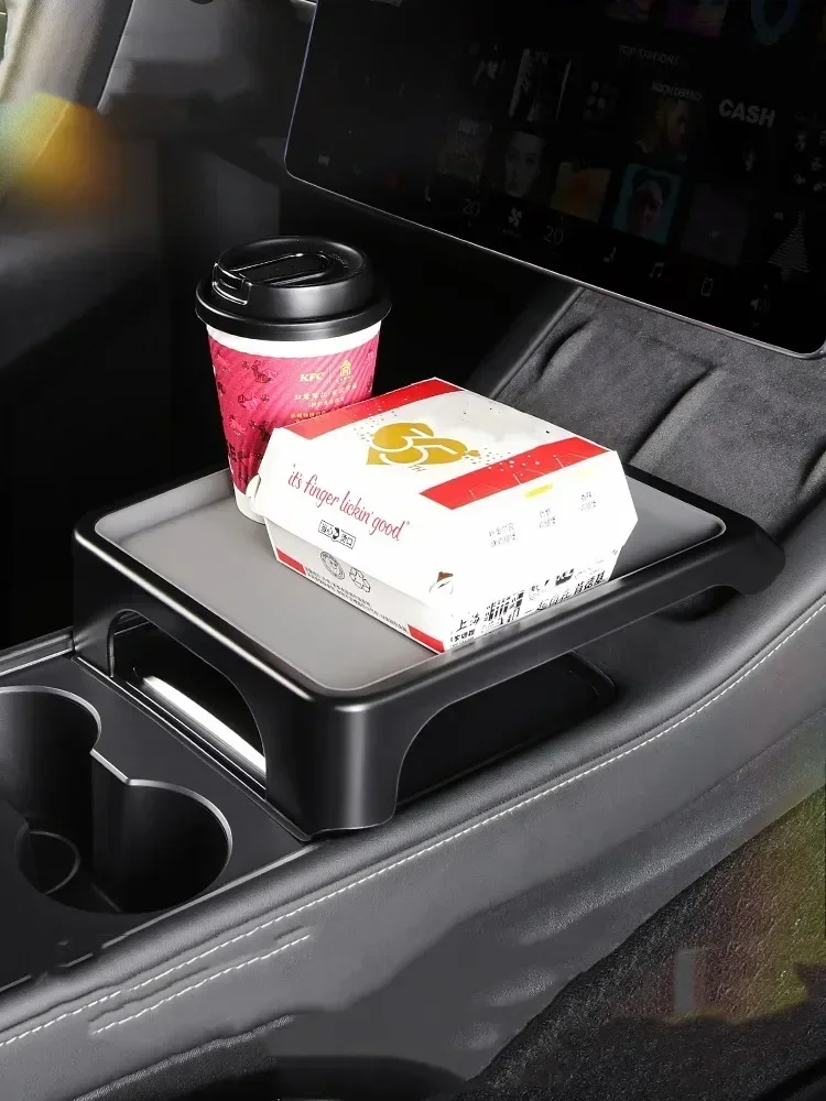 Center Console Tray Small Table for Food Eating Makeup Desk Compatible With Tesla Model 3 Model Y