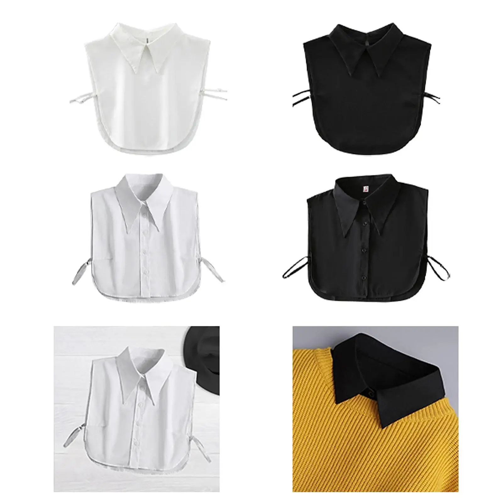 False Collar Trendy Portable Shirts False Collar for Sweater Formal Uniforms