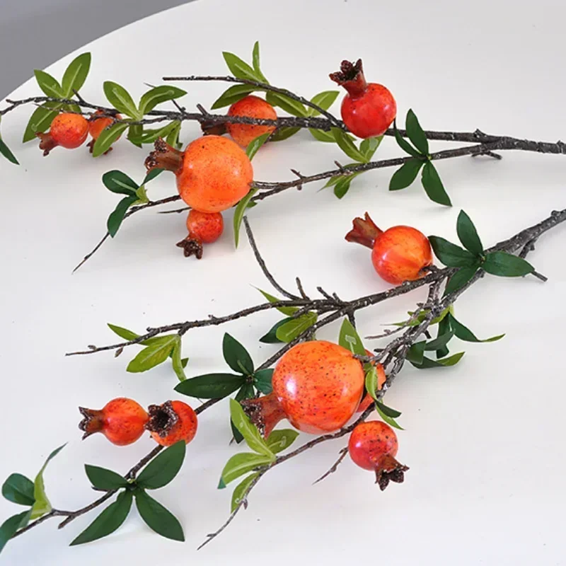 6 Fruit Artificial Pomegranate Fruit Home Soft Decoration Living Room Decoration Dining Table Decoration Photography Props