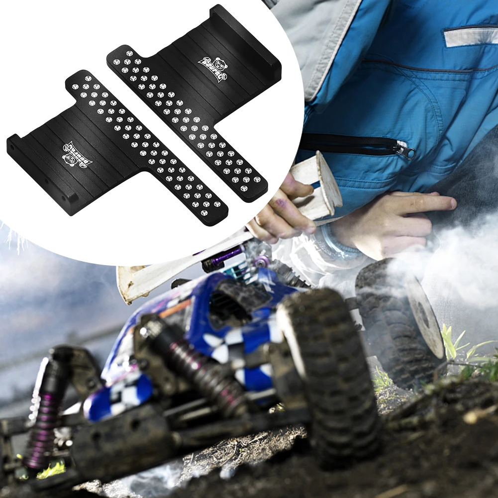 2 Stuks Aluminium RC Side Pedalen Platen Side Step Pedaal Metalen Side Step Board voor 1/24 Axiale SCX24 RC Crawler auto Upgrade Onderdelen