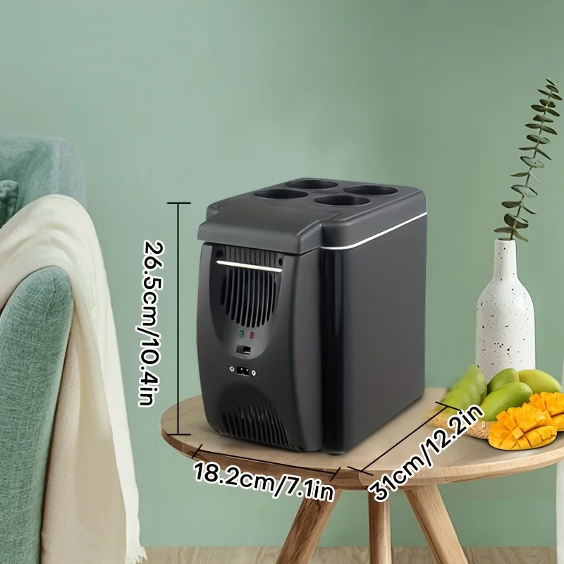 Mini Freezer, 1.59gal Portable 12V Camping Electric Ice Box, Suitable For Fruits, Beverages, Food, Skin Care Products, Home, Car