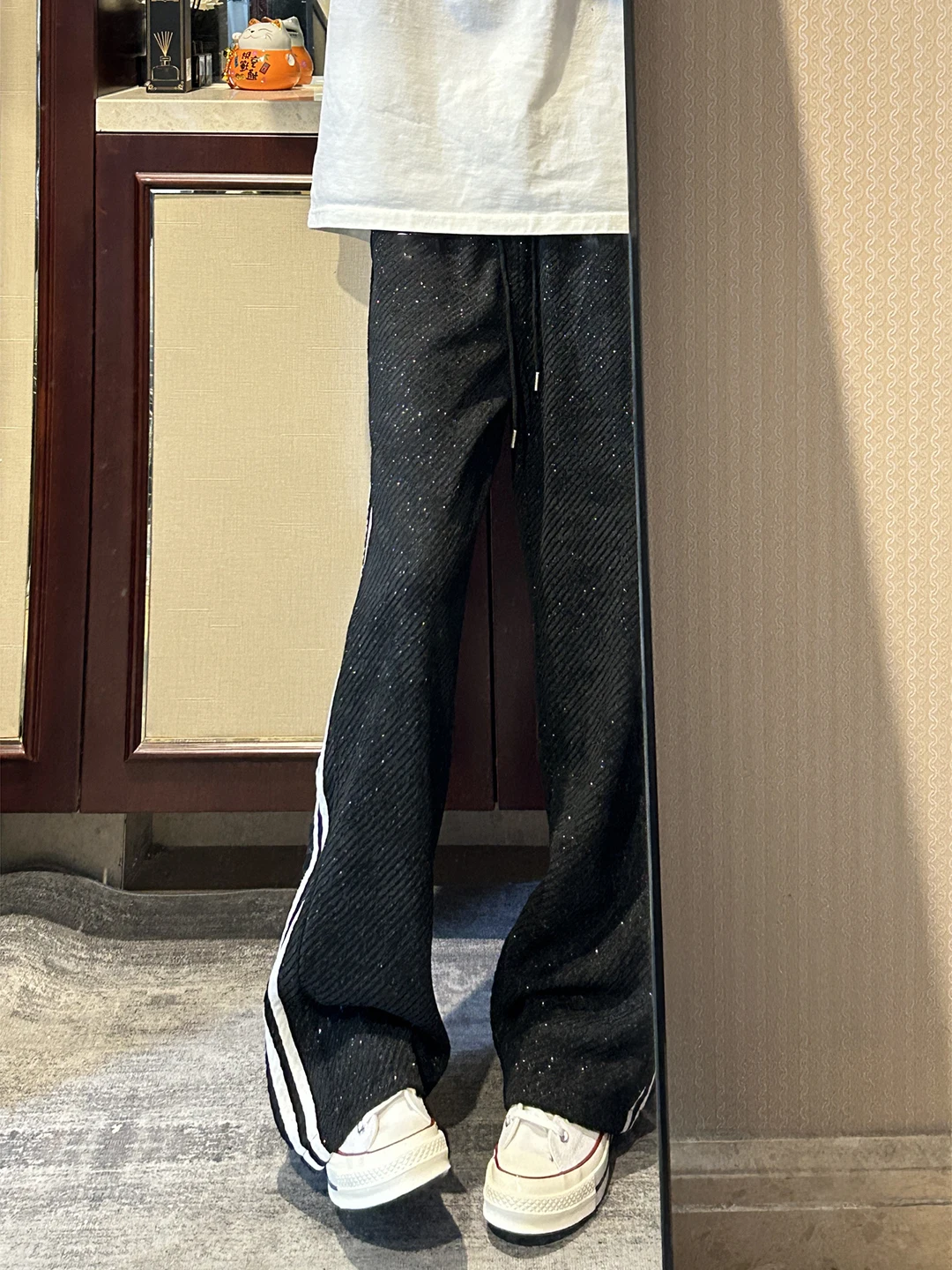 

Мужские широкие спортивные брюки Bla для осени и зимы, прямые, свободные, повседневные, длинные, Cleanfit Knife Pants