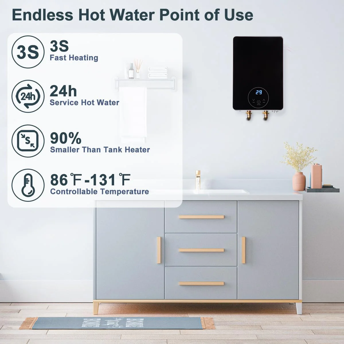 Custom Household Aristonn Water Heater Electric for Hotels Household Camping Car Using