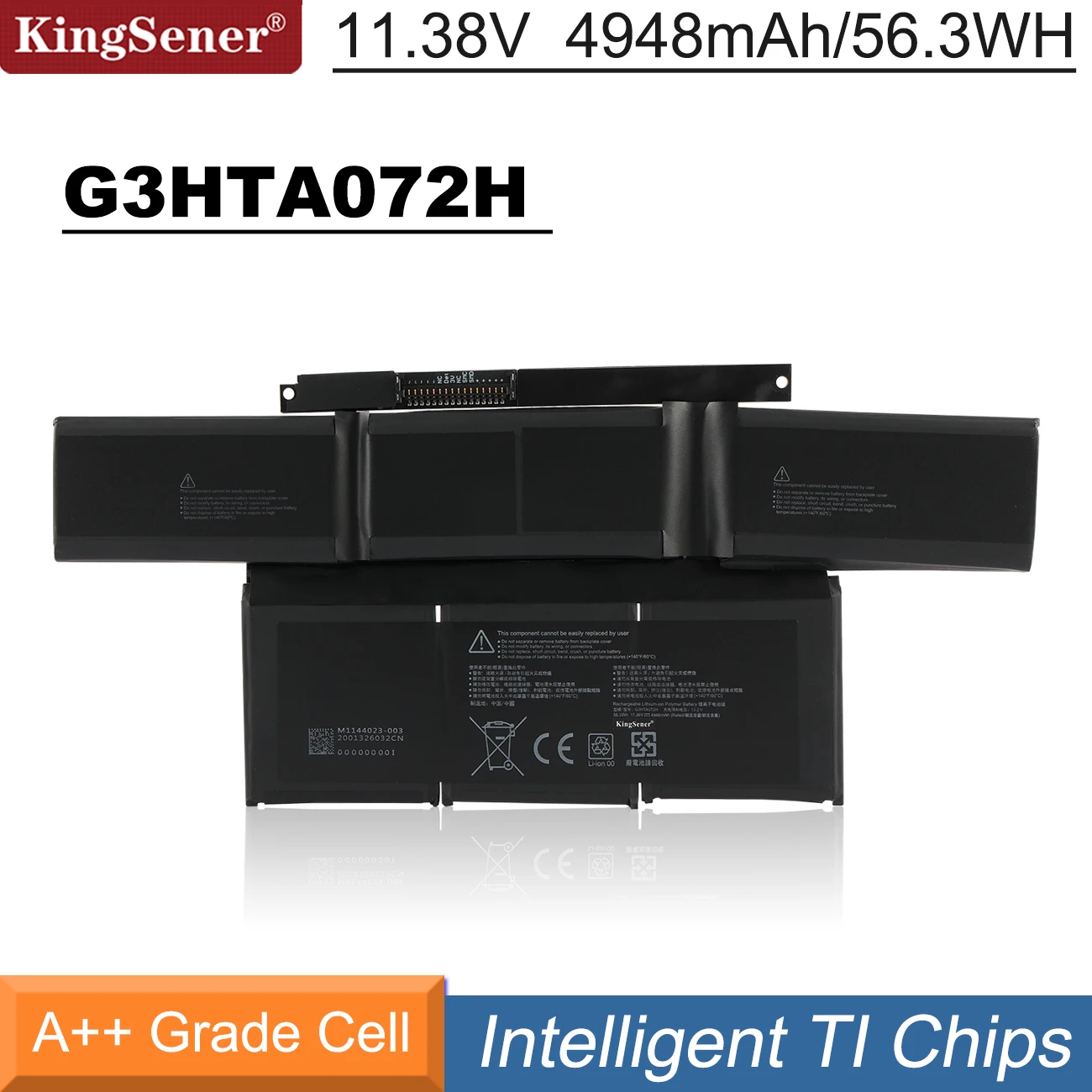 

KingSener G3HTA071H Laptop Battery For For Microsoft Surface Laptop Studio 14.4" 1964 11.38V 4948mAh