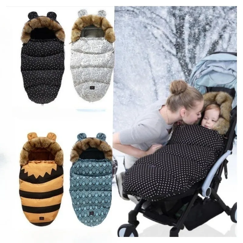 

Спальный мешок для младенцев, одеяло для детской коляски на осень и зиму, утолщенное противоударное одеяло, морозостойкий спальный мешок для новорожденных