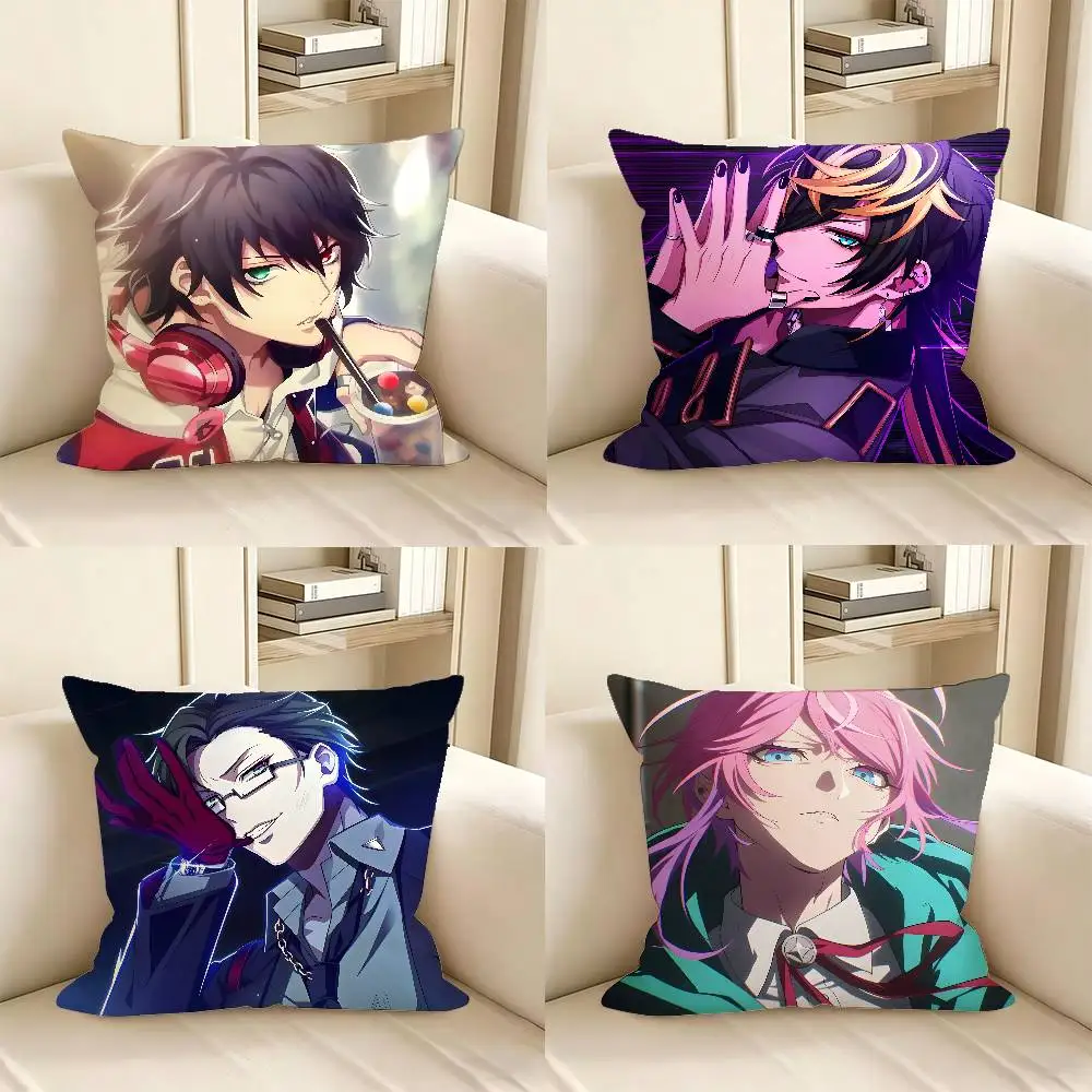1pc Hypnosis Microphone Anime Pillow Case Fashion Square Pillowcase Bedroom Sofa Room Ins Decoration Leisure