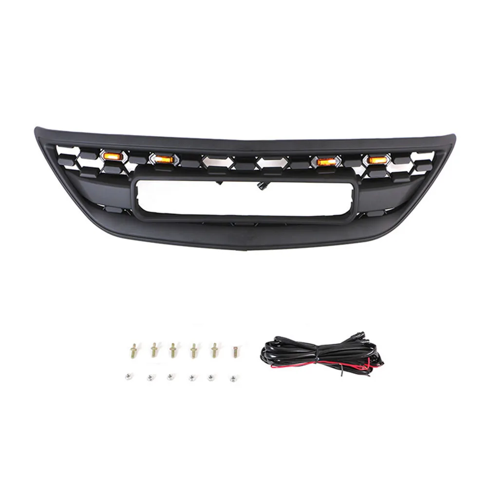 ABS Black Front Bumper Grills Upgrade Racing Grille Radiator Grille With Letter Mesh Cover Grills For Lexus RX350 2004-2008