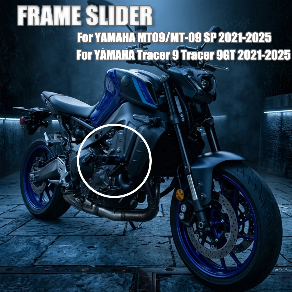 

For YAMAHA MT09/MT-09 SP Tracer 9GT FZ09 2021-2025 Frame Sliders Crash Protector Motorcycle Accessories Falling Protection Pad