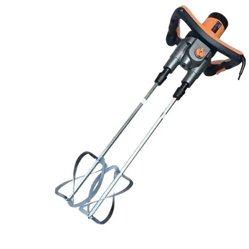For Industrial Grade Electric Mixer Commercial Drill Putty Concrete Cement Double Rod Mixing Tool Heavy Duty Power Mixer for