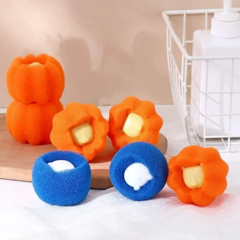 10pcs Sponge Laundry Ball Anti Entanglement Sticky Hair Ball Household Hair Suction Laundry Ball Pet Hair Cleaning Accessories