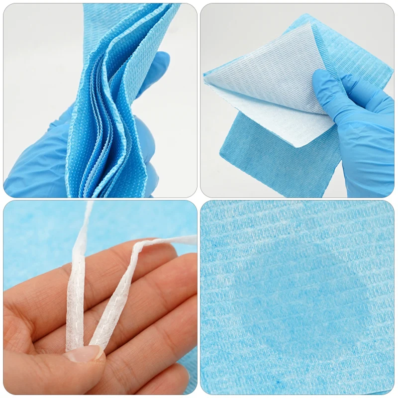 30pcs Disposable Dental Apron Waterproof Paper Clean Wipes Pad Neckerchief Scarf Dentist Patient Bibs Pads